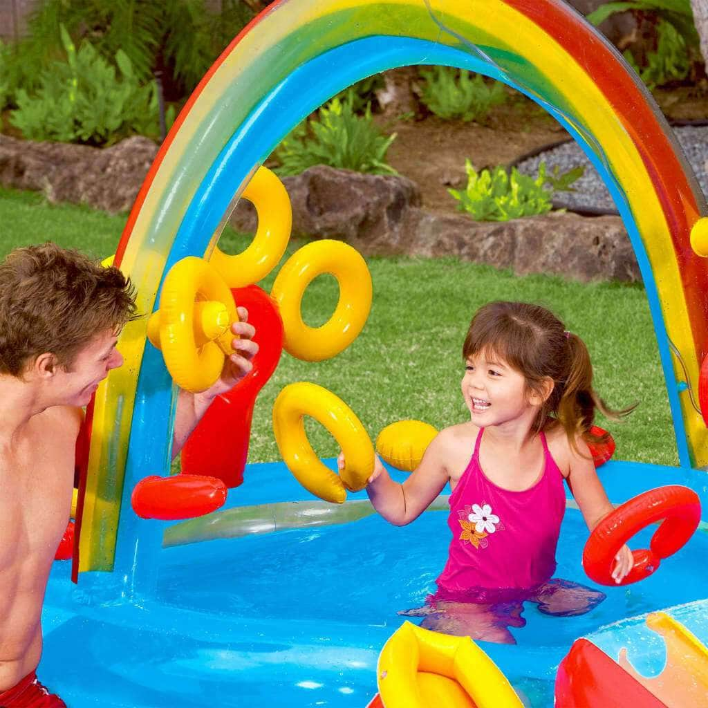 Inflatable Kids Rainbow Ring Water Play Center Kids Au 57453Np