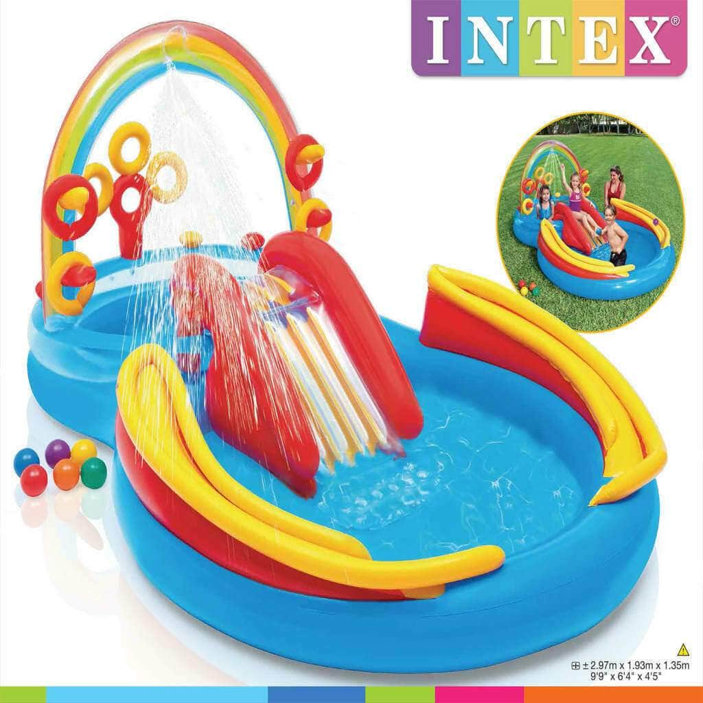 Inflatable Kids Rainbow Ring Water Play Center Kids Au 57453Np