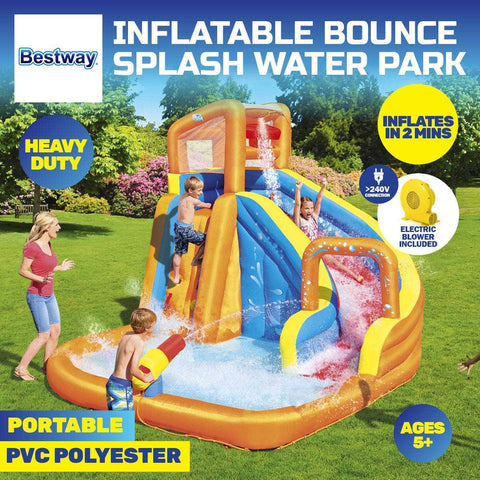 Inflatable Mega Water Park Pool Slide with Electric Blower