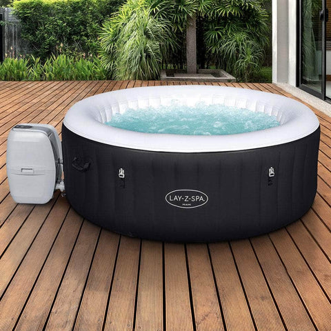 Inflatable Spa Pool Massage Hot Tub Portable Lay-Z Spa Bath Pools-Black