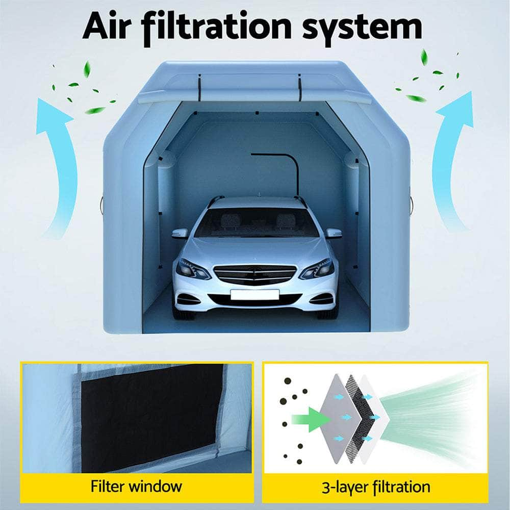 Inflatable Spray Booth Car Paint Tent Filter System Blower