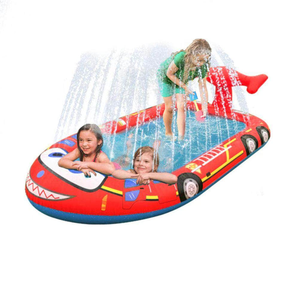 Inflatable Sprinkler Pool For Kids - Fire Engine