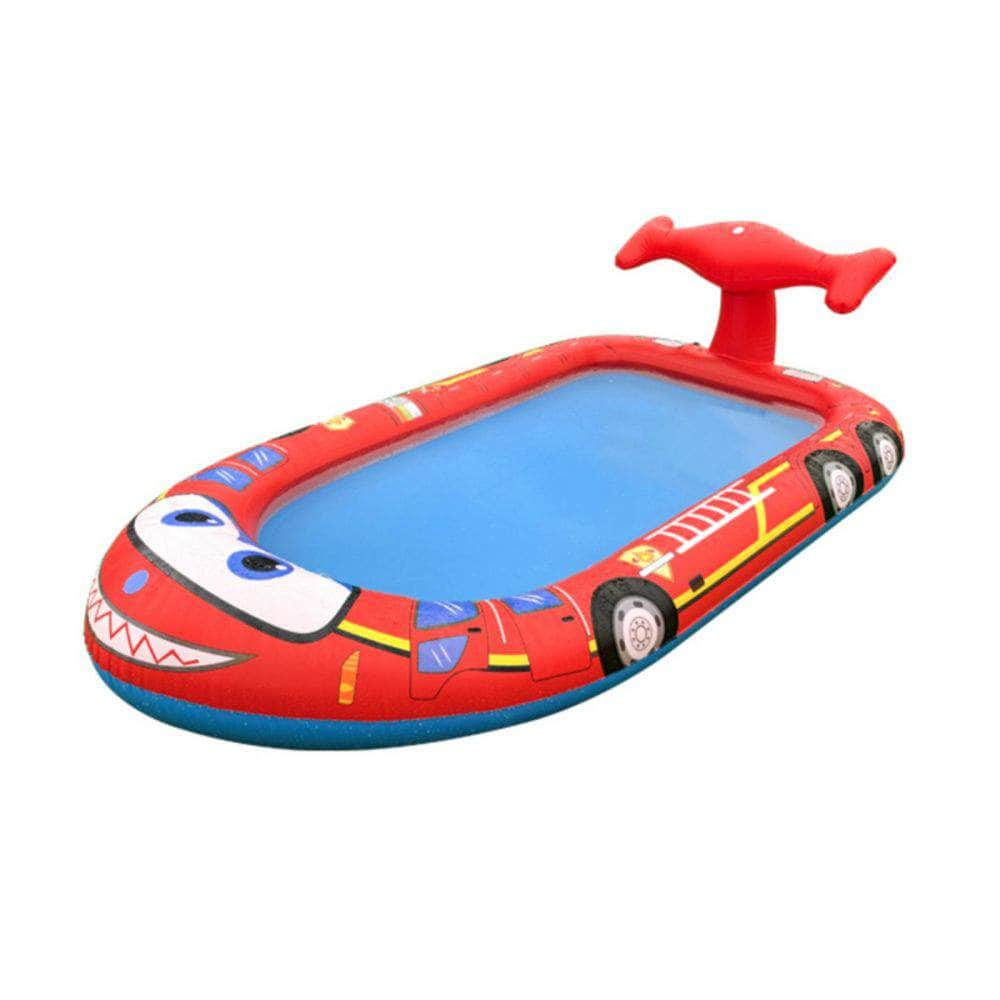 Inflatable Sprinkler Pool For Kids - Fire Engine