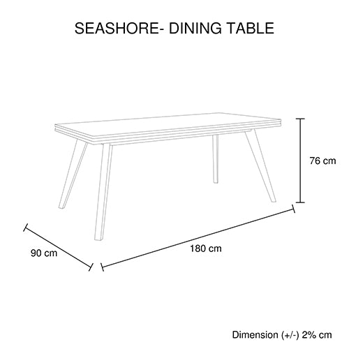 Medium Dining Set: 180Cm Table & 6 Acacia Chairs