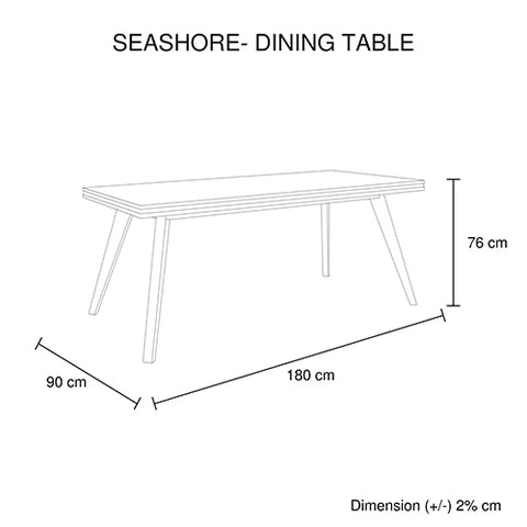 Medium Dining Set: 180Cm Table & 6 Acacia Chairs