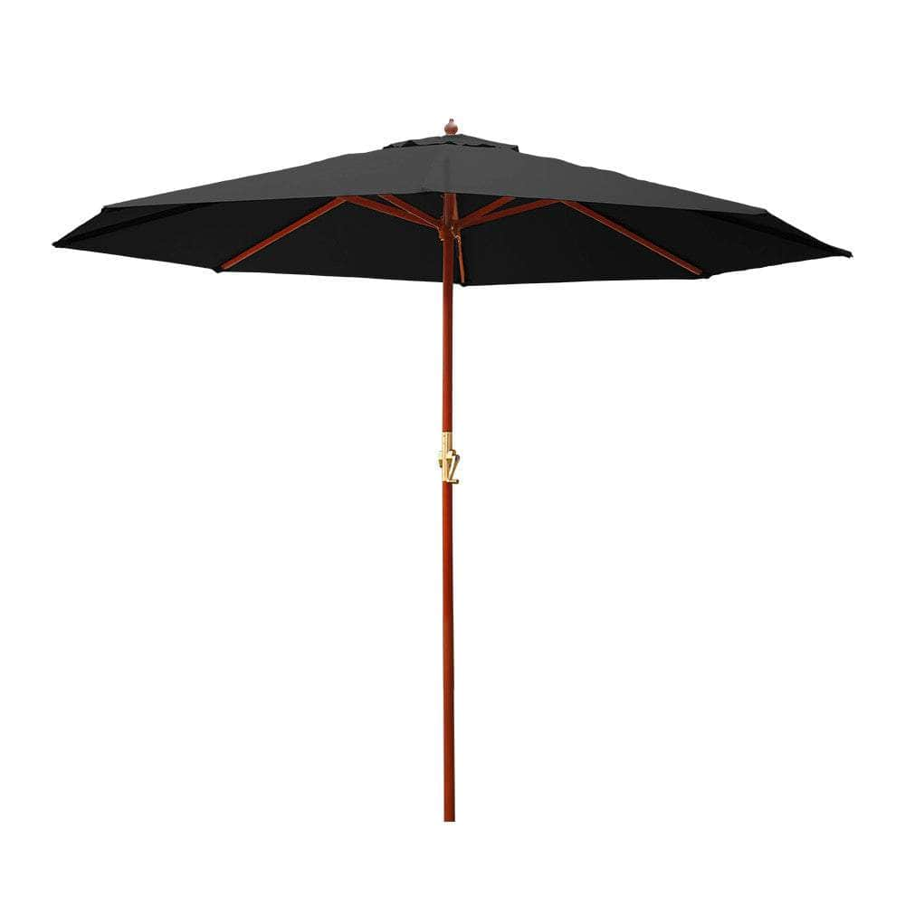 Instahut 3M Outdoor Pole Umbrella Cantilever Stand Garden Umbrellas Patio