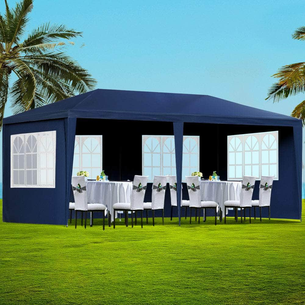 Instahut Gazebo 3x6 Outdoor Marquee Gazebos Wedding Party Camping Tent 6 Wall Panels