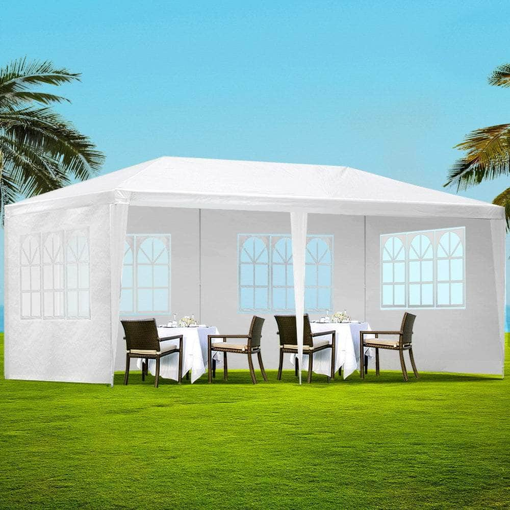 Instahut Gazebo 3X6 Outdoor Marquee Side Wall Party Wedding Tent Camping White