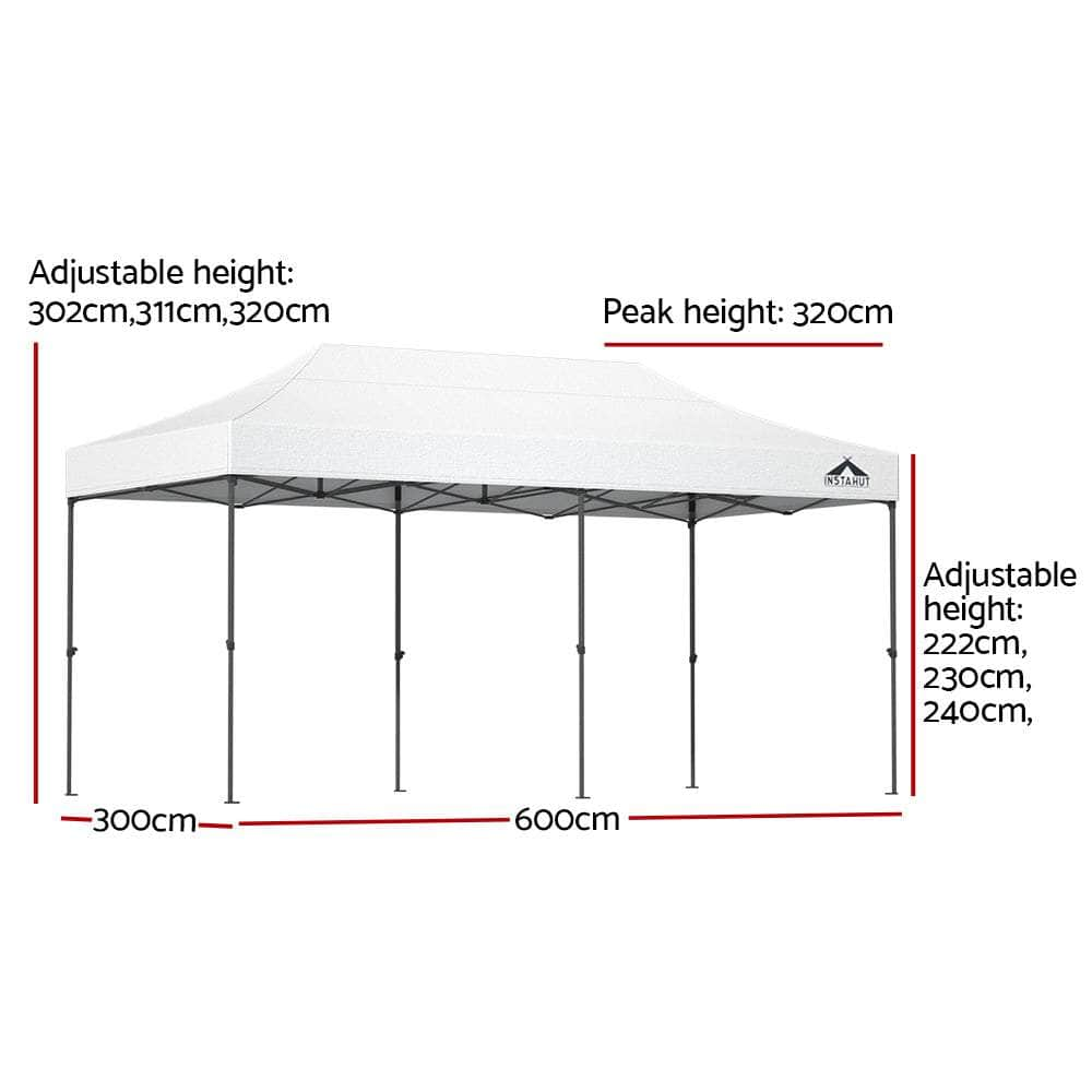 Instahut Gazebo Pop Up Marquee 3X6 Outdoor Wedding Base Pod Kit