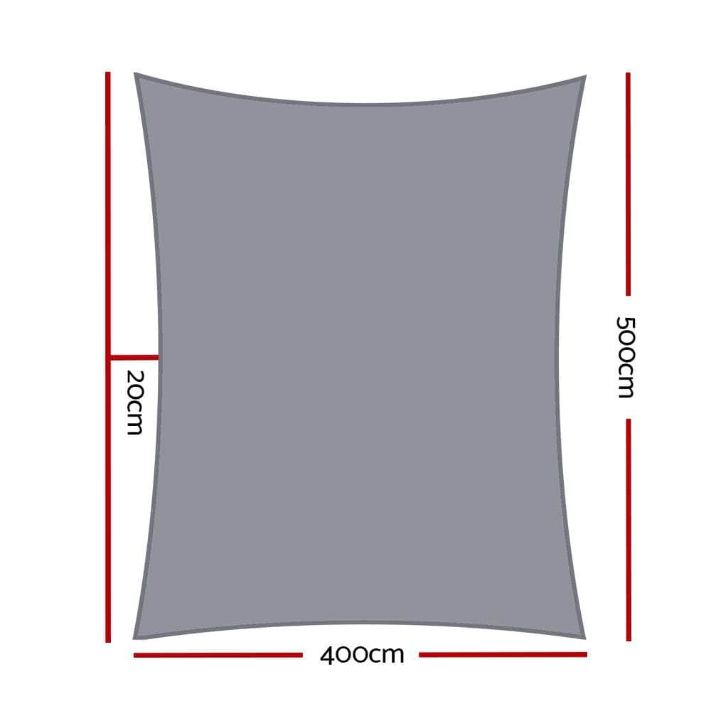 Instahut Sun Shade Sail Cloth Shadecloth Outdoor Canopy Rectangle 280gsm