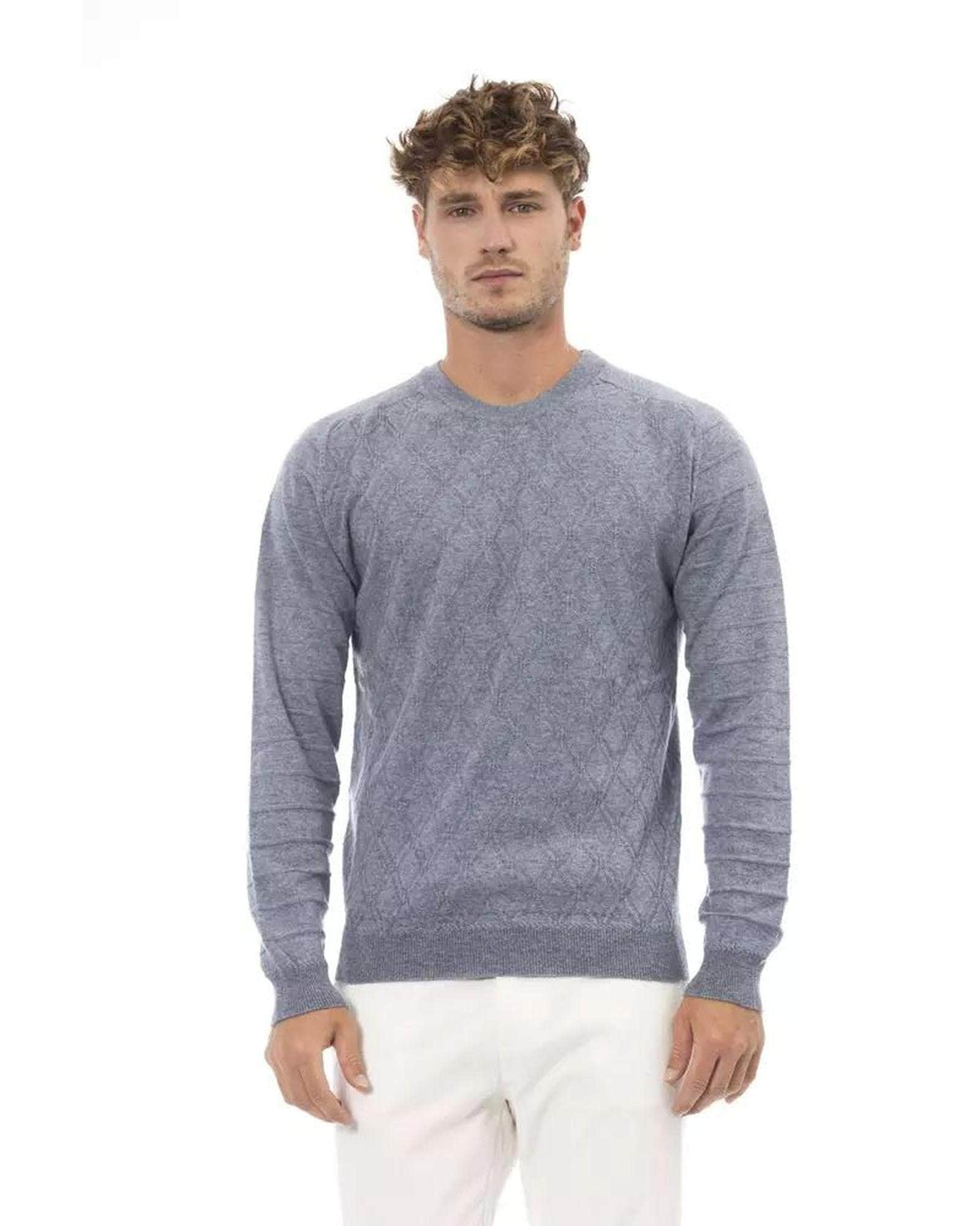 Italian Sky Alpha Studio Men'S Viscose Sweater