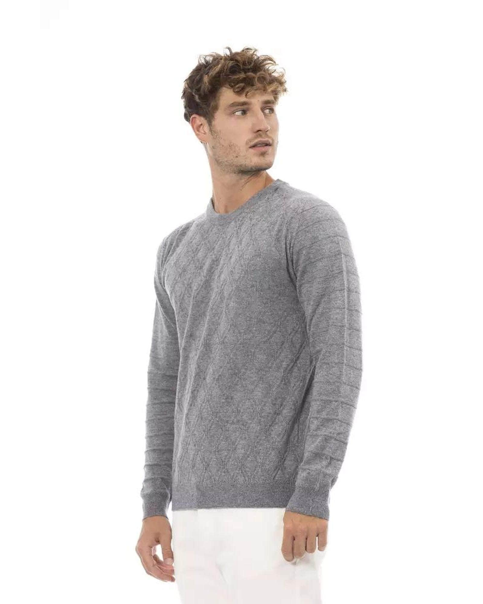 Italian Sky Alpha Studio Men'S Viscose Sweater