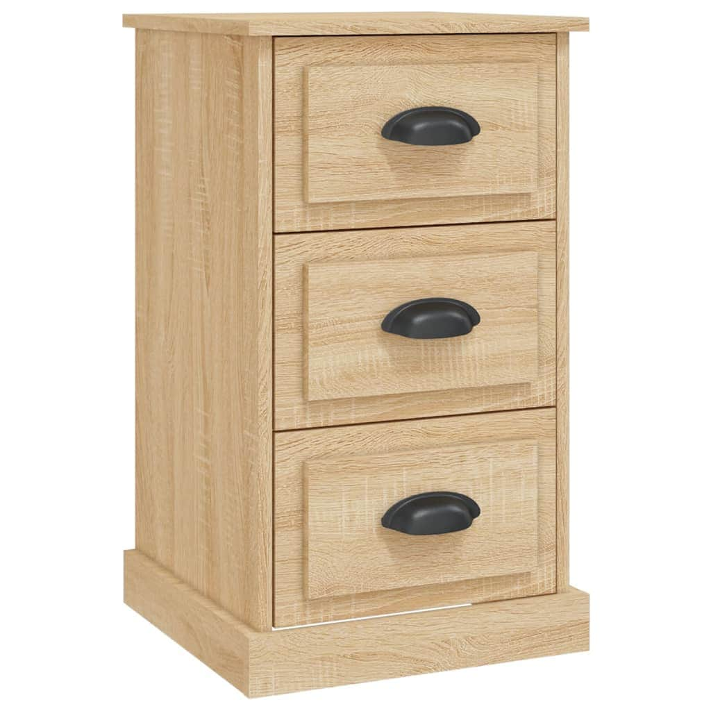 Ivory Serenity: White Engineered Wood Bedside Cabinet