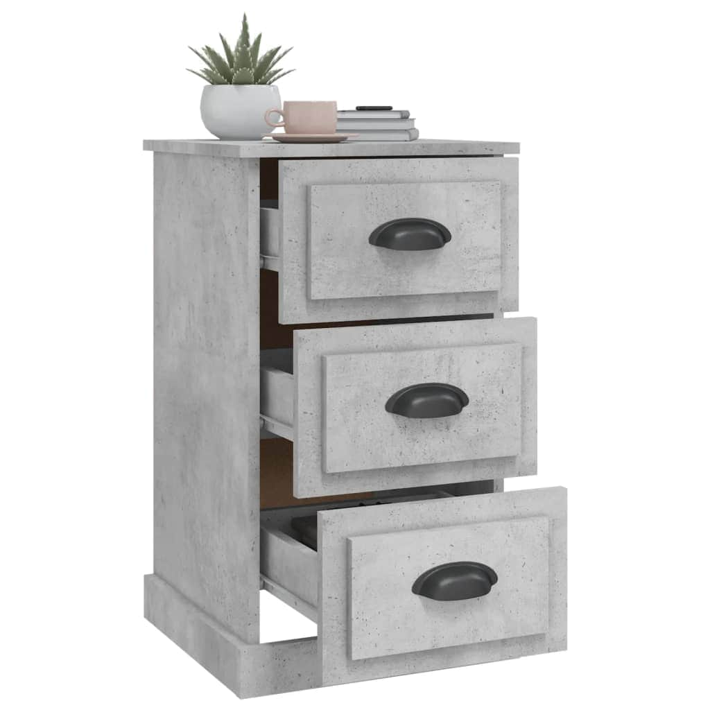 Ivory Serenity: White Engineered Wood Bedside Cabinet