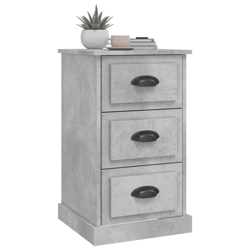 Ivory Serenity: White Engineered Wood Bedside Cabinet