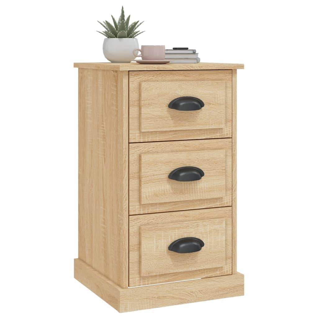 Ivory Serenity: White Engineered Wood Bedside Cabinet