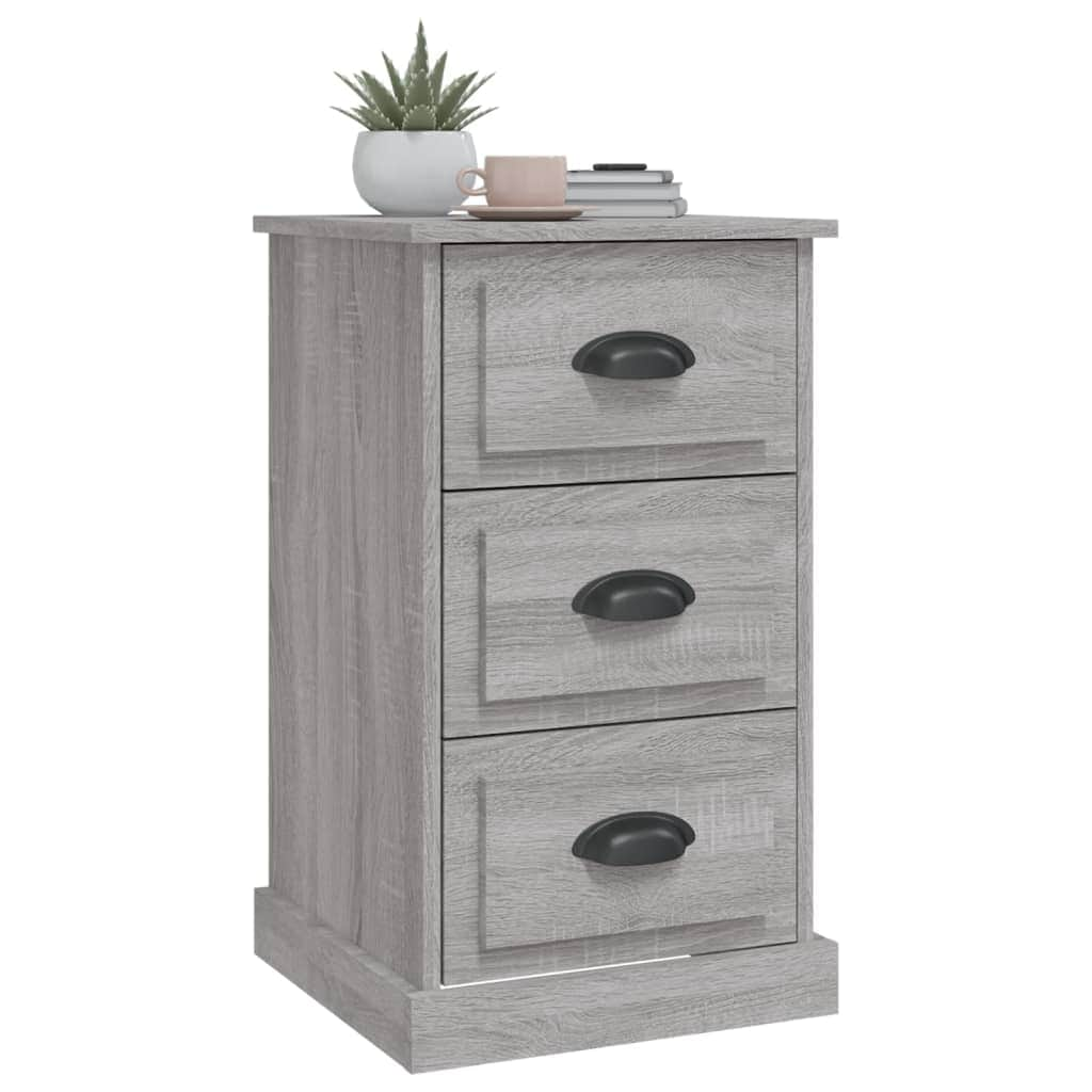 Ivory Serenity: White Engineered Wood Bedside Cabinet