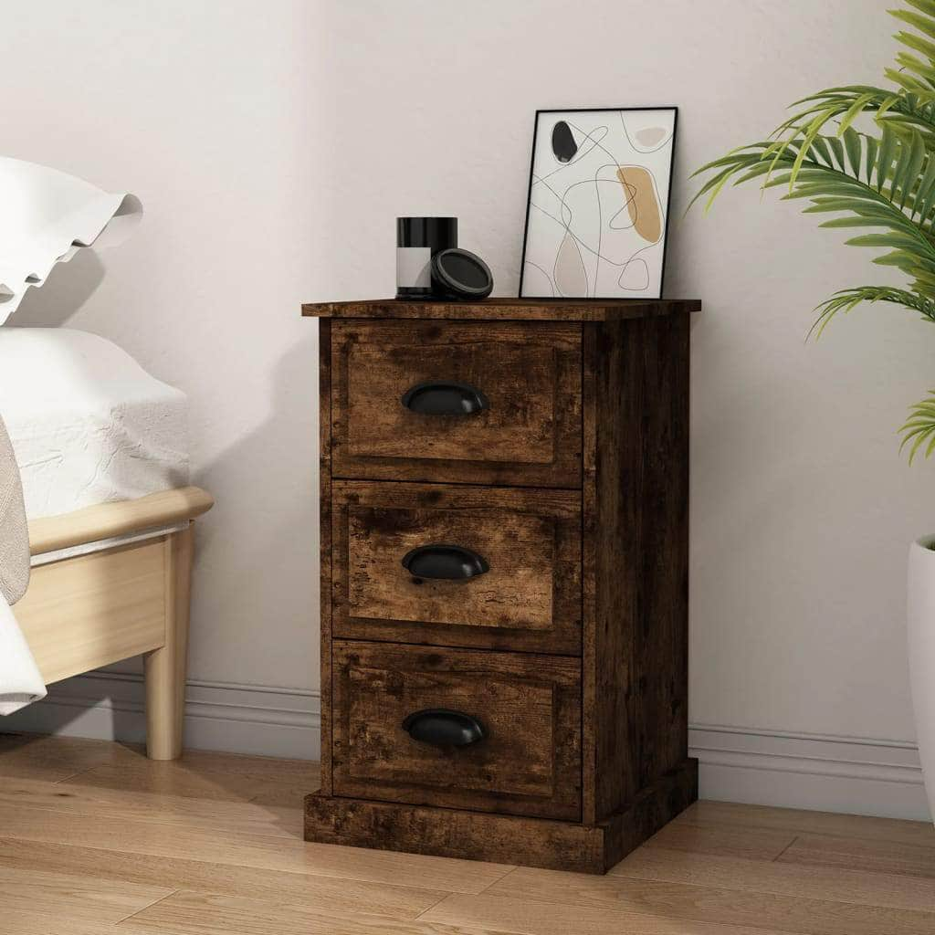 Ivory Serenity: White Engineered Wood Bedside Cabinet