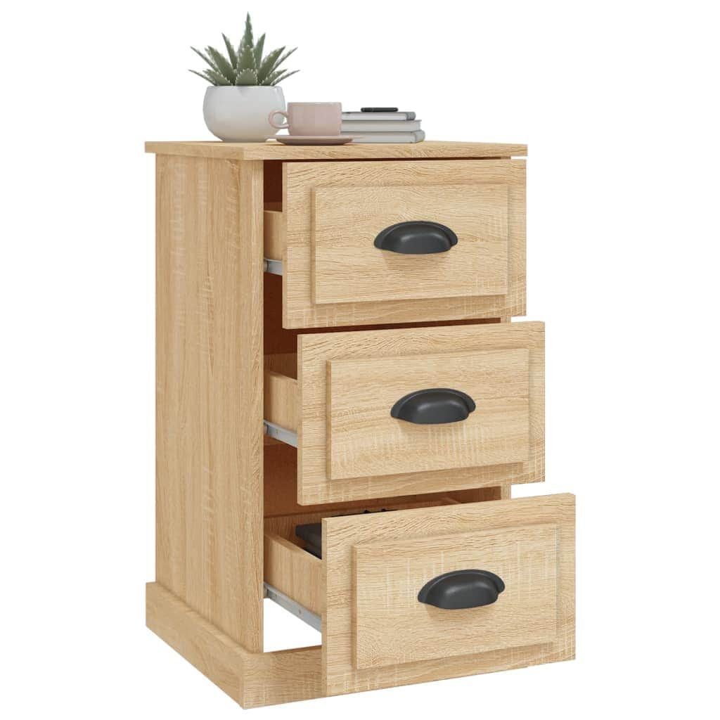 Ivory Serenity: White Engineered Wood Bedside Cabinet