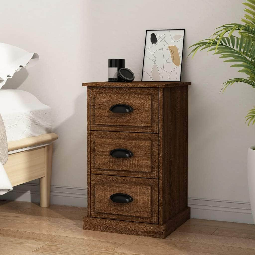 Ivory Serenity: White Engineered Wood Bedside Cabinet