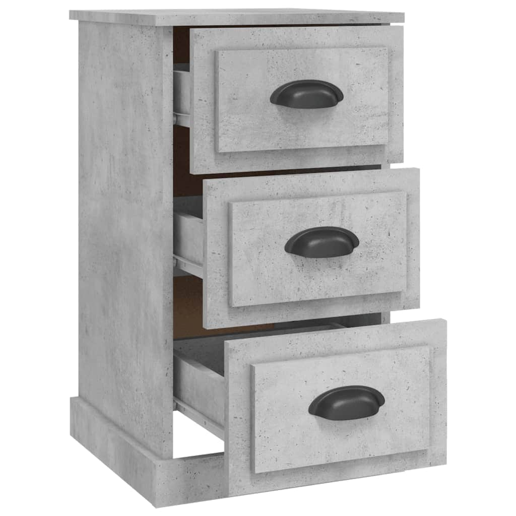 Ivory Serenity: White Engineered Wood Bedside Cabinet