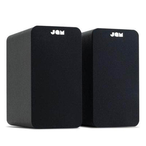 Jam Audio Wireless Bookshelf Speakers - 4" Bass Drivers, 0.75" Tweeters,