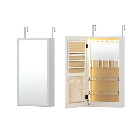 Jewellery Cabinet Mirror Door Wall Mount