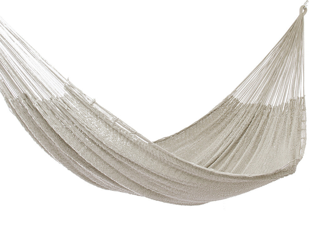 Jumbo Size Outdoor Cotton Mexican Hammock in Cream Colour