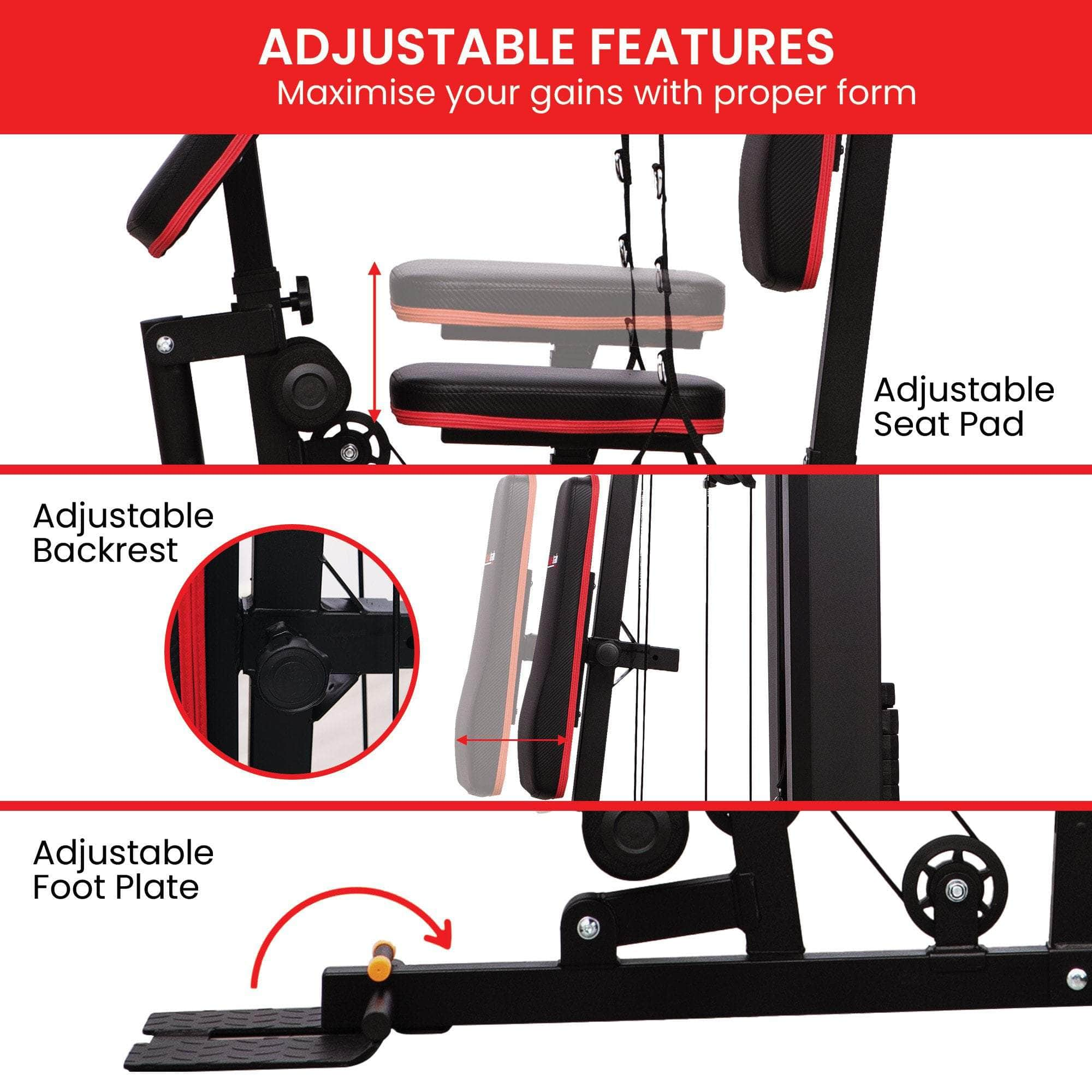 JX-89 Multi Station Home Gym 68kg Weight Cable Machine