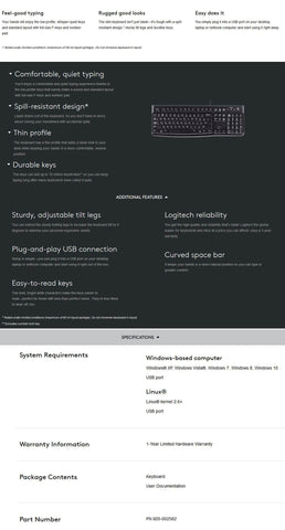 K120 Usb Keyboard (920-002582)