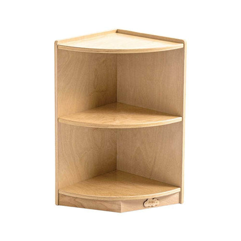 Kids 2 Tier Corner Shelf Wooden Storage Cabinet