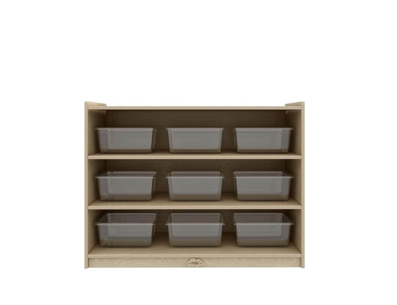 Kids 3 Shelf Wooden Bookcase Organiser Storage - H76cm