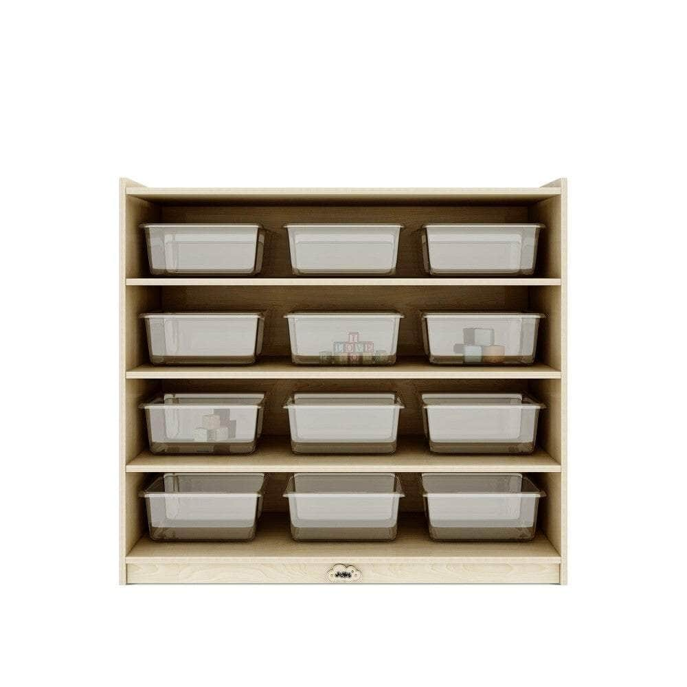 Kids 4 Shelf Wooden Bookcase Organiser Storage - H91cm