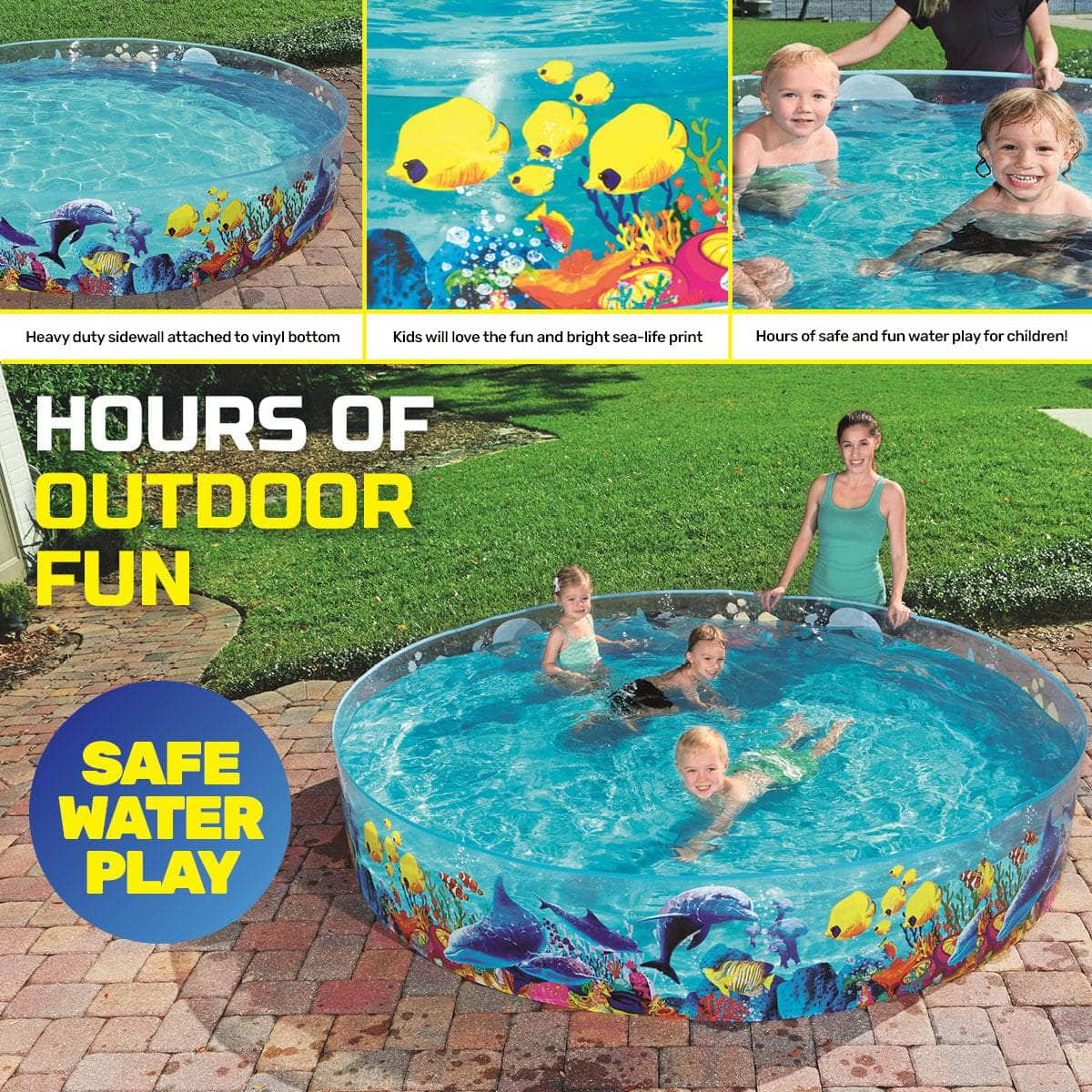 Kids Above Ground Pool Ocean Life Design 1612 Litre