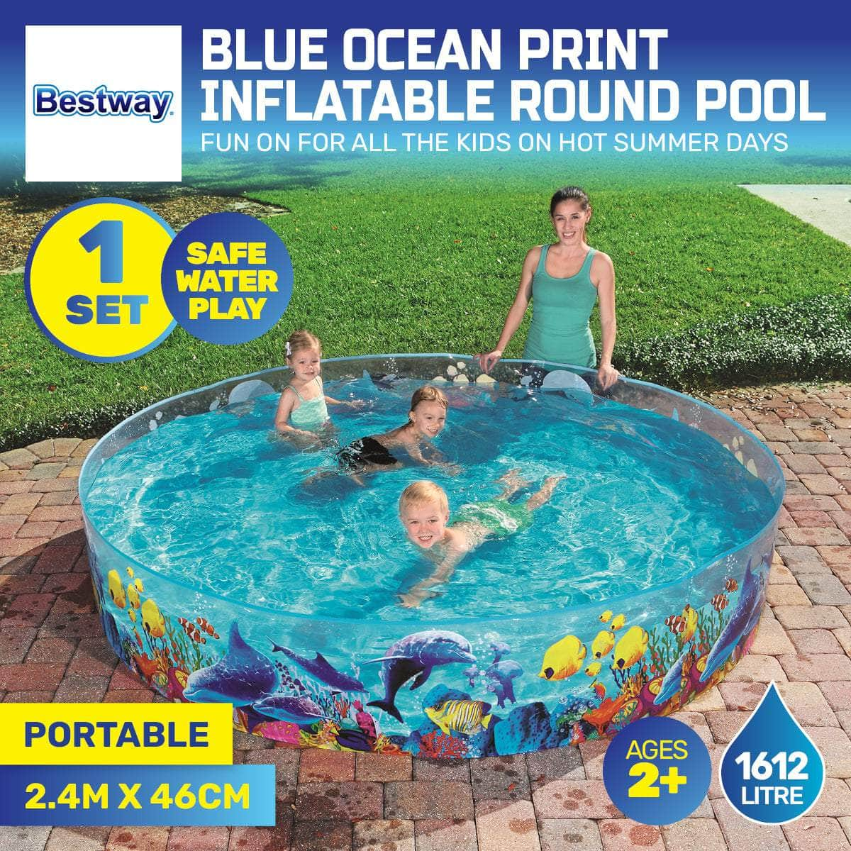 Kids Above Ground Pool Ocean Life Design 1612 Litre