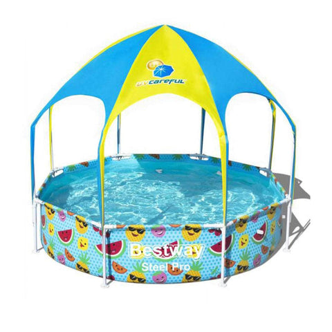 Kids Above Ground Pool & UV Protected Canopy 1688 Litre