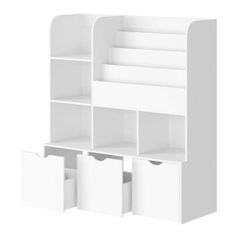 Kids Bookcase Toy Organiser Cabinet With Chest