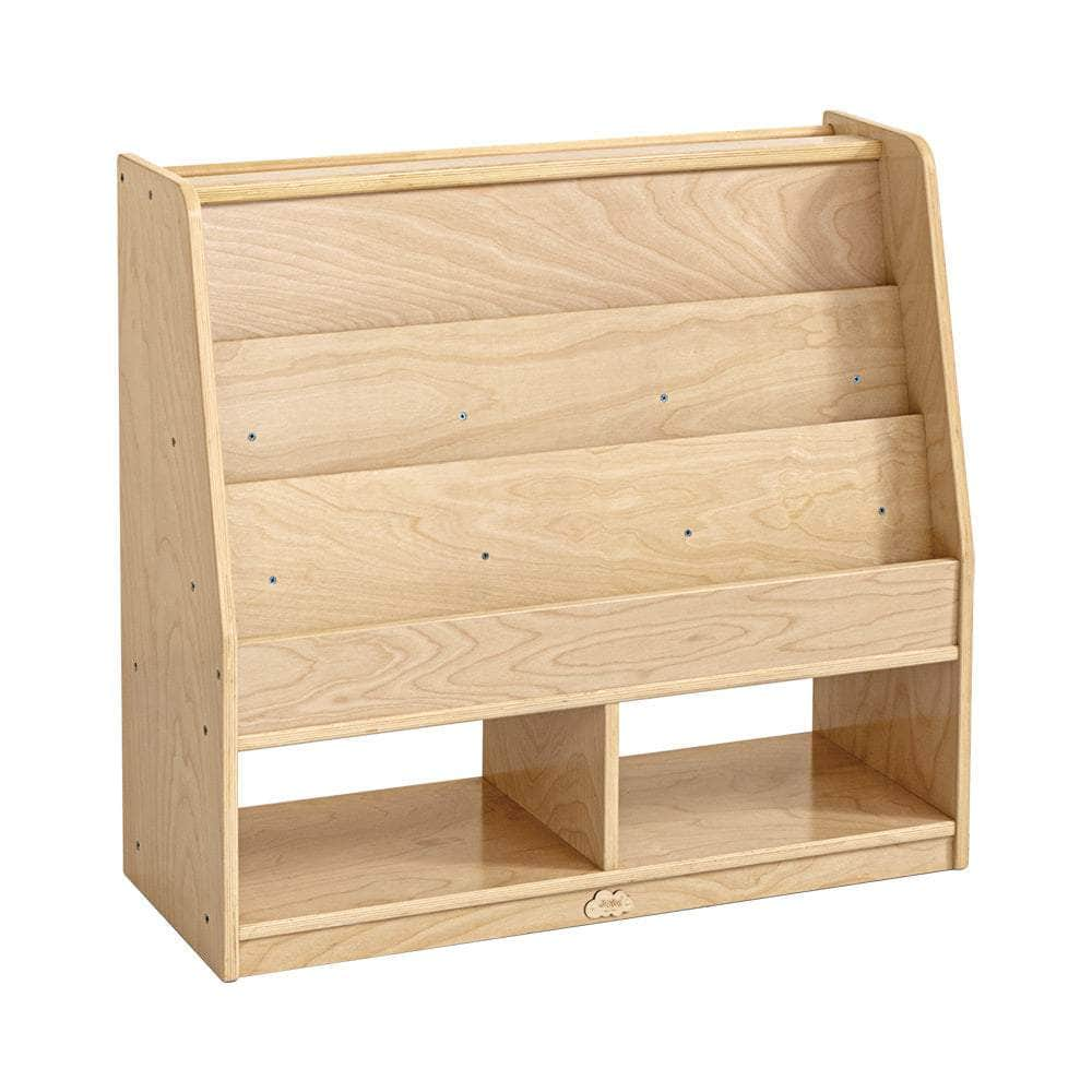 Kids Double Side Wooden Bookcase With Storage