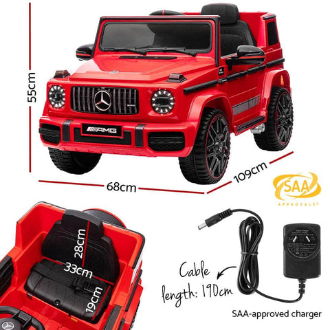 Kids Electric Ride On Car Mercedes-Benz Amg G63, Red