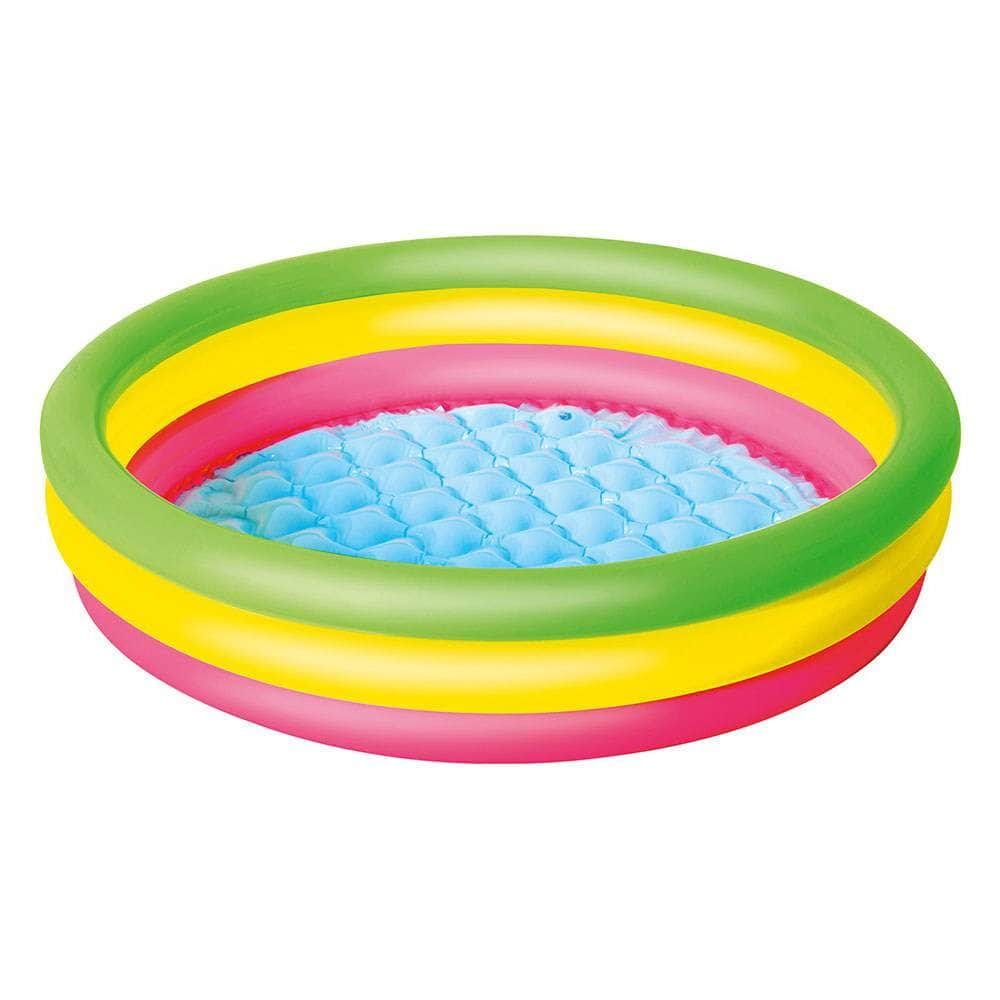 Kids Inflatable Pool Above Ground Round Splash Pool 102X102X25Cm