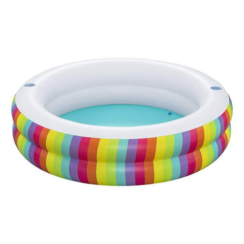 Kids Inflatable Pool with Cup Holders - Rainbow