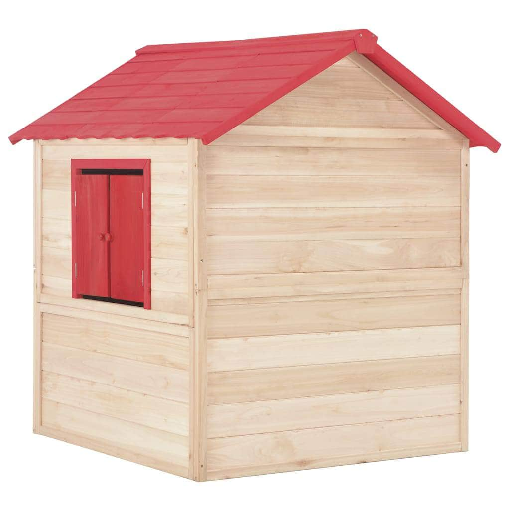 Kids Play House Wood Red