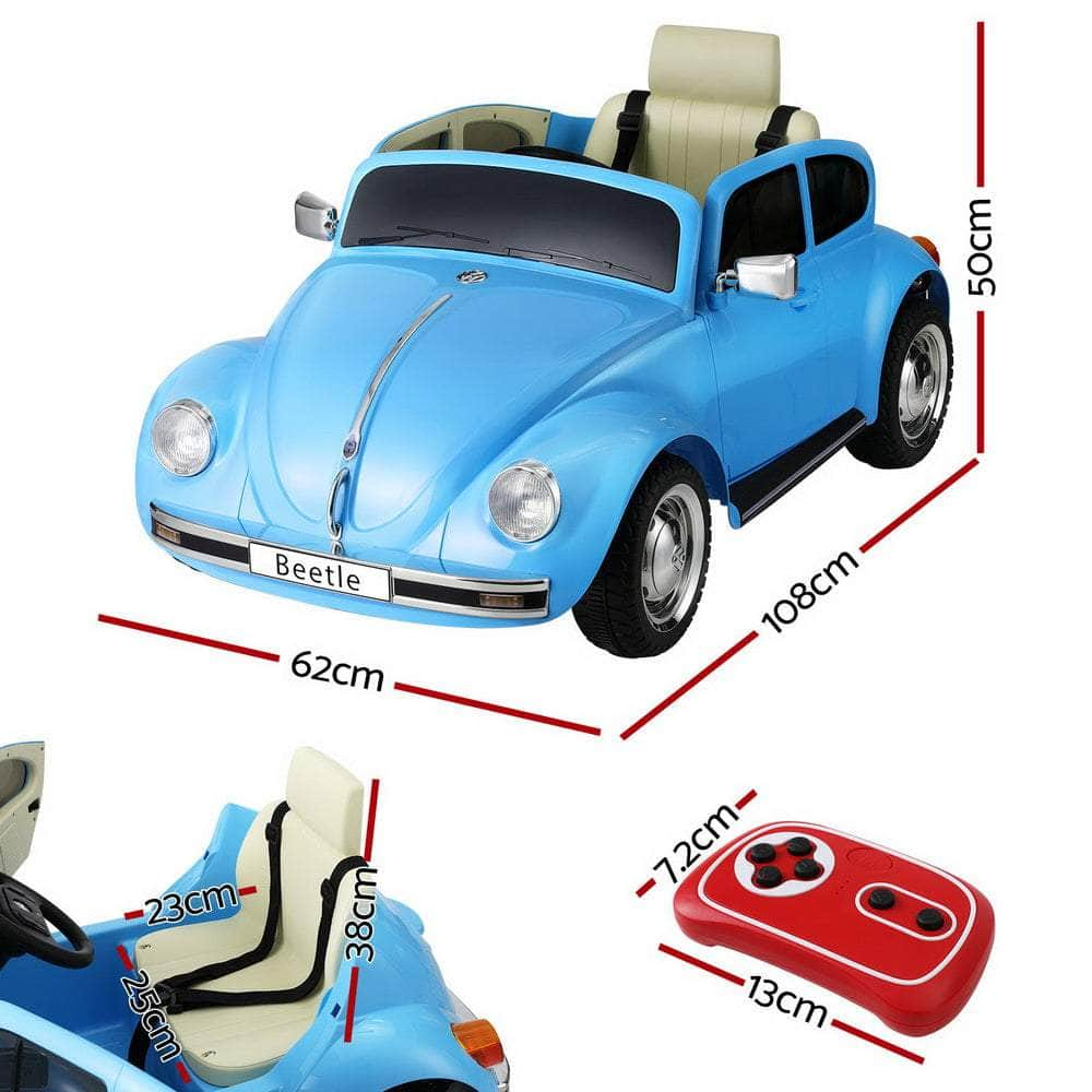 Kids Ride On Car Licensed Volkswagen Beetle Electric Toys Horn Remote 6V