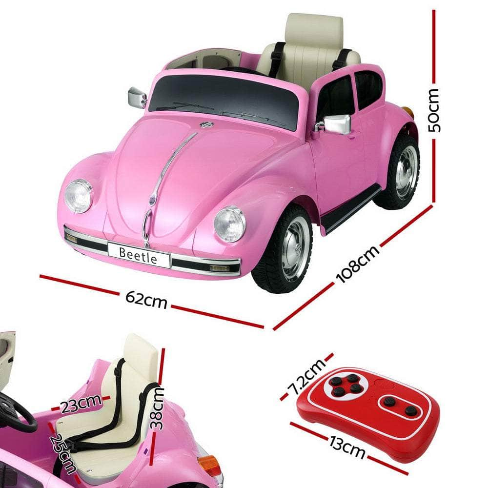 Kids Ride On Car Licensed Volkswagen Beetle Electric Toys Horn Remote 6V