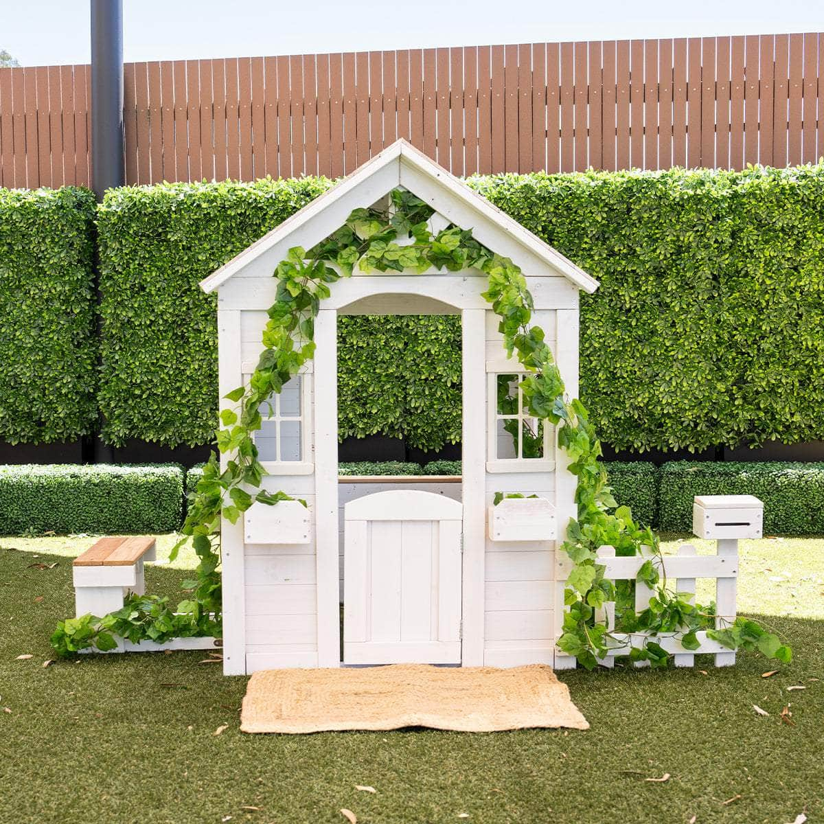 Kids Teddy Cubby House In White (V2) With Floor