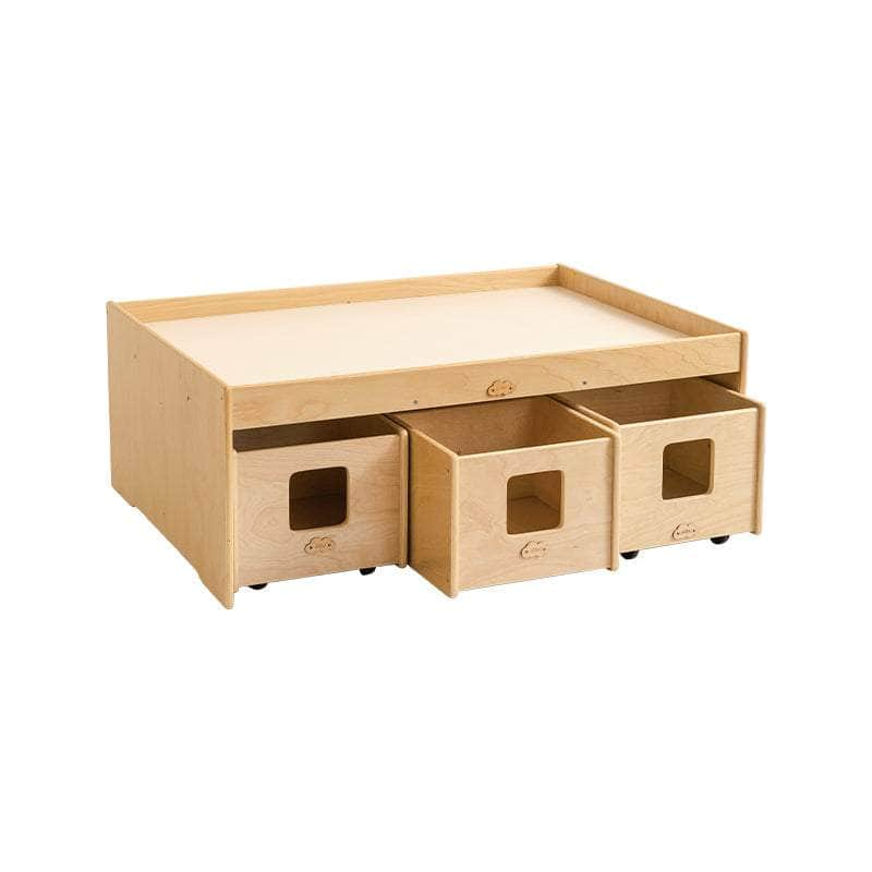 Kids Wooden Activity Table With Storage Box