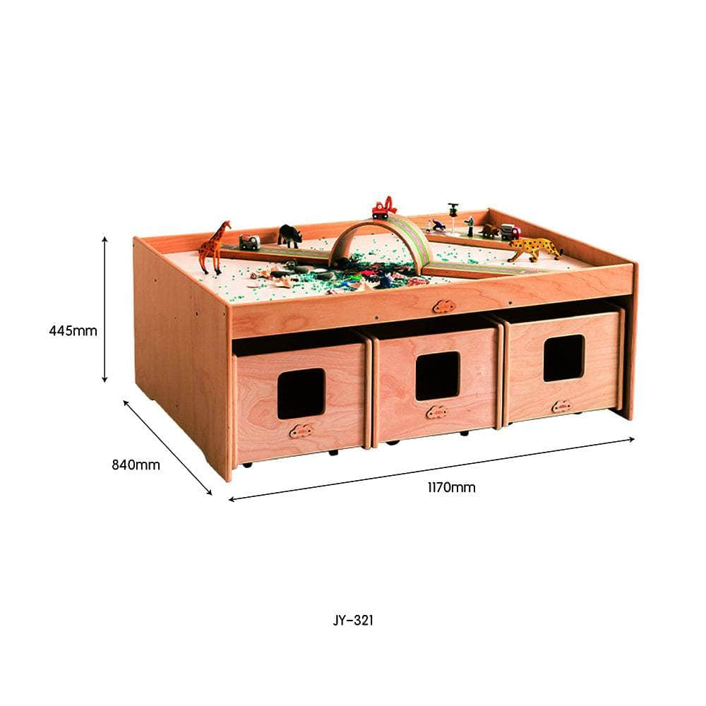 Kids Wooden Activity Table With Storage Box