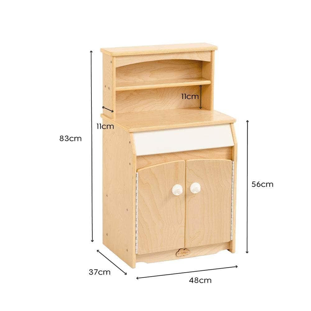 Kids Wooden Play Kitchen Cupboard - H83cm