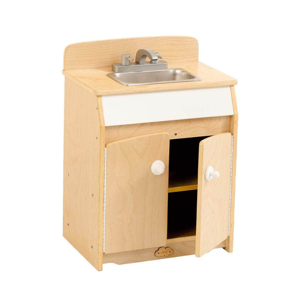 Kids Wooden Play Kitchen Sink - H65cm