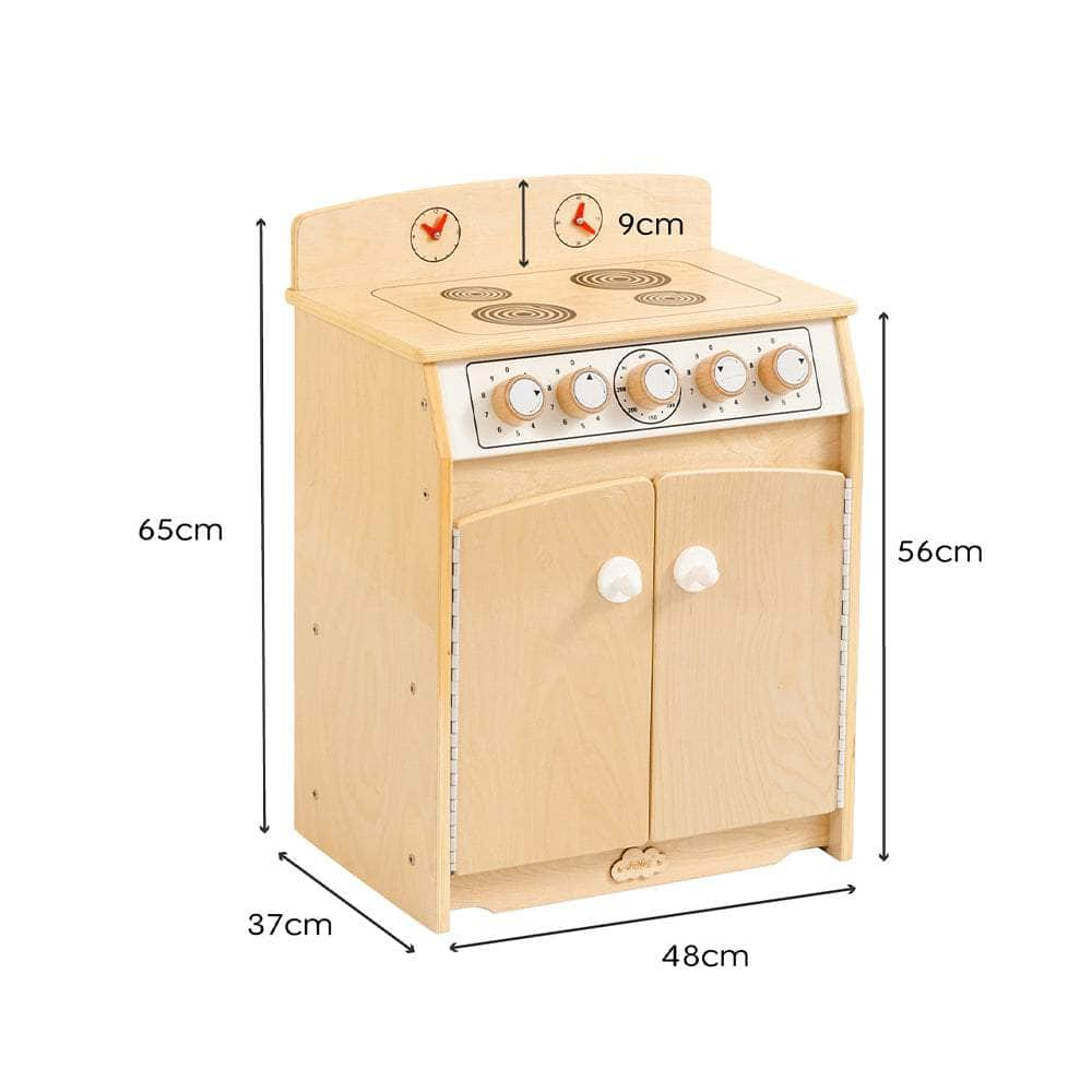 Kids Wooden Play Kitchen Stove - H65cm